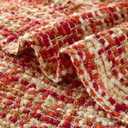 Multi-Color Dark Red Cable Woven Throw Blanket for Couch,50"X60" Boho Style Textured Blankets for Home Decor,Super Soft Warm Cozy Chunky Blanket with Decorative Tassels for Bed