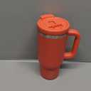 ENCOOL 32 oz Tumbler with Handle and Straw: Stainless Steel Insulated Tumbler Keeps Cold for 24 Hours, Leakproof Travel Cup Fits in Cup Holder and BPA-Free,Tawny Orange