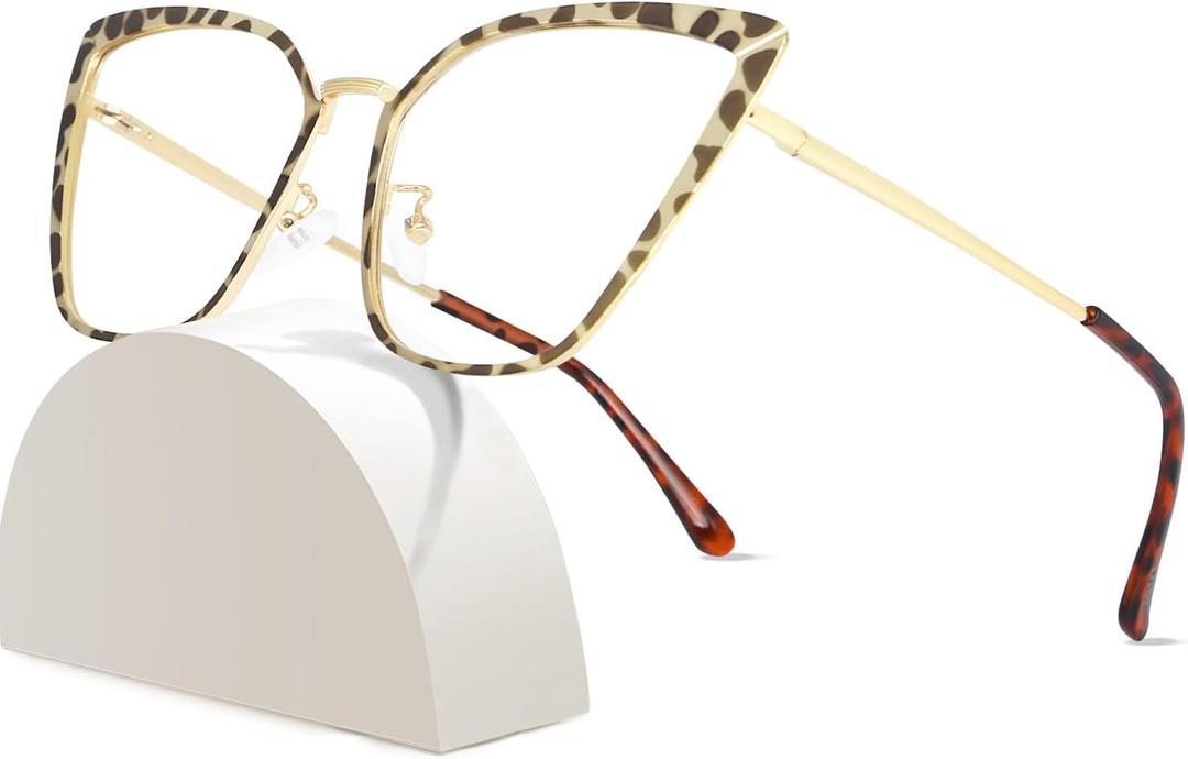 Blue Light Blocking Glasses Women Anti Eyestrain Computer Cat Eye Eyeglasses Cat Eye Clear Frame (V-leopard Print Gold) Blue Light Blocking Glasses Women Anti Eyestrain Computer Cat Eye Eyeglasses Cat Eye Clear Frame (V-leopard Print Gold)