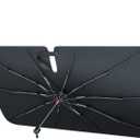 REEVAA Car Windshield Sun Shade Umbrella [Upgrade Sun Protection & Keep Cool] Protect Interior, 360 Flex Handle Sun Shield Sunshade, Small for Compact Cars