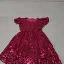 EXARUS Girls Sparkly Dresses Ruffle Sleeve Glitter Sequin Crew Neck A-Line/Bodycon/Tunic Dress for Girl 6Y