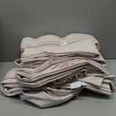 MIULEE Pinch Pleated Thick Linen Curtains 90 Inch Long 4 Panels Set Back Tab Memory Trained Pinch Pleat Semi Sheer Light Filtering Privacy Curtains Let Light in Window Drapes for Living Room Bedroom