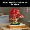LEGO Botanicals Japanese Red Maple Bonsai Tree Building Kit for Adults 18+ - Unique Home Decor DIY for Room or Office - Housewarming Gift Idea for New Home - Plant Decor for Desk or Bookshelf- 10348