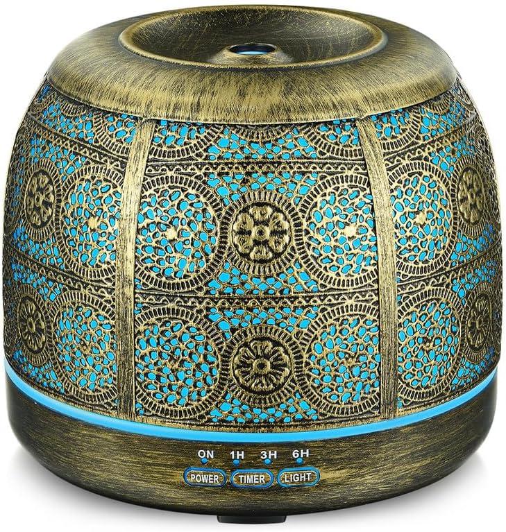 ARVIDSSON 500ml Essential Oil Diffusers for Large Room, Metal Diffusers for Essential Oils, Ultrasonic Aromatherapy Diffuser for Home Office, Gift for Women and Men (Gold)