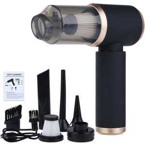 Handheld Car Vacuum Cleaner, 6000Pa Vacuum Cleaner and Air Duster, Cordless Vacuum Cleaner with Charging and Multiple Attachments Car Vacuum, 4in1 Design for Car, Home, Office, Pet