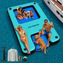 Inflatable Floating Dock with Dog Boat Ramp and Mesh Water Hammock, Pet Friendly, 10FTx6FT, Fits 3-5 People, Easy Inflate, Carry Bag, Connect Rope