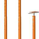 2 Pack Heavy Duty Floor Jack Post 31" to 63" Adjustable Support Pole Jack | 18,000 lbs Load Capacity | Basement Jack for Leveling, Foundation Repair, Crawl Space & Deck Support | Swivel Top Plate (Orange)