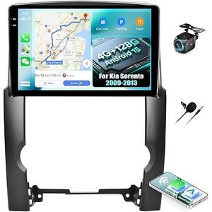 [4G+128G] Car Radio for Kia Sorento 2009-2013 with Wireless CarPlay Android Auto,10.1" Touchscreen Android 15 Kia Sorento Car Stereo with Mirror Link WiFi GPS,Bluetooth,FM/RDS SWC EQ+Backup Camera