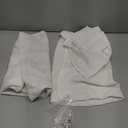 jinchan Linen Pinch Pleated Kitchen Curtains 24 Inch 2 Panels, Natural Linen Tier Curtains Back Tab Beige Farmhouse Cafe, Light Filtering Small Window Drapes for Bathroom Laundry Room Off White