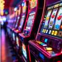 Fabric Gambling Slot Machines Backdrop Casino Game Hall Lucky Winner Game Room Gaming Background Casino Themed Party Decorations Birthday Shoot Adult Portrait Photoshoot Booth Props,  Size 20x69 inches