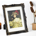 Antique Black Picture Frame,Ornate Resin Baroque Photo Frame for Wall Mounted & Tabletop, Suitable for 8x10 inch Photos with Mat,or 11x14 Photos without Mat