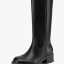 DREAM PAIRS Women's Square Toe Platform Chunky Block Heel Knee High Riding Boots Size 8.5