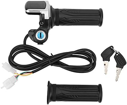 Electric Bike Throttle Grip Lock Key Set LED Indicator for Motorcycle Scooter 48V powersports throttles of grip adopts ABS material which