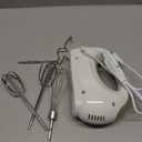 Handmixer - 5 Speed Portable Kitchen Mixer Electric Handheld with 5 Stainless Steel Accessories Whisk, Food Beater, Ivory (white)