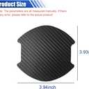 4PCS Car Door Handle Scratch Protector, Carbon Fiber Doors Handles Paint Cover Protective Film, Magnetic Door Handle Cup Protector, Universal Doors Bowl Traceless Sticker for Most Cars (Large)