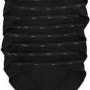 Hanes womens Cotton Brief Underwear, 10 Pack  Brief Black, 9 US