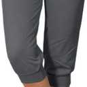 Bwogeeya Womens Capri Yoga Pants Loose Drawstring Pajama Pants Lounge Joggers Pants with Pockets (Small, Dark Grey)