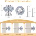 4 Pack Silver Dresser Knobs, 1-3/8 Inch(36mm) Decorative Crystal Cabinet Drawer Knobs, Vintage Round Silver Knobs and Pulls with Two Different Sizes Screws for Easy Installation
