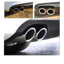 Dsycar White Coated Polished Finish Stainless Steel Car Exhaust Muffler Tip Pipe Compatible with VW Volkswagen JETTA 2009-2018 / SAGITAR 2011-2015 / POLO 2012-2014 / GOLF 7 2013-2015 (White)