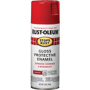Rust-Oleum 7762830 Stops Rust Spray Paint, 12 oz, Gloss Red Sunrise