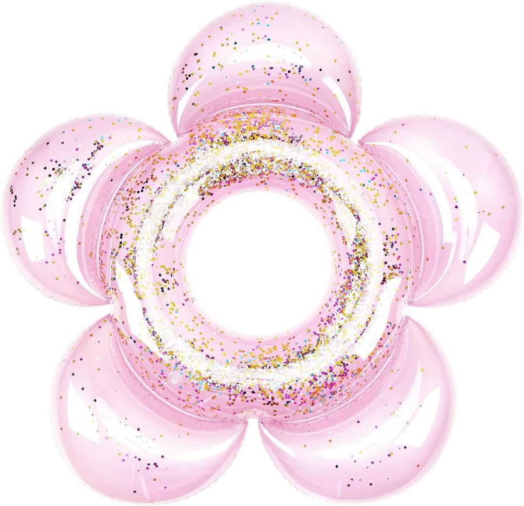 HeySplash Pool Floats, Inflatable Pool Float, Large Floatie for Bachelorette Party, Swim Tube River Lake Beach Bride Wedding Decor Fun Toy Raft Adults (Pink)