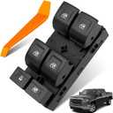 Power Window Switch Fit for Chevy Silverado 1500 (2014-2019), Chevrolet Silverado (2015-2019) & GMC Sierra 2500 HD 3500 HD Front Driver Side, Replaces 23427098 DWS1778