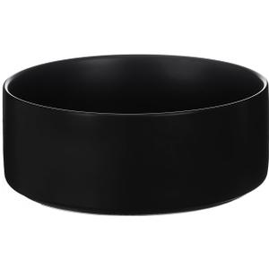 Welloyed 8'' Ceramic Dog Bowl - 70Oz, Heavy Duty, Non-Slip, Dishwasher Safe, Modern Style, Food Grade Stoneware Pet Bowl, Black