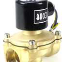 BACOENG 1" DC12V Electric Solenoid Valve (NPT, Brass, Normally Closed)
