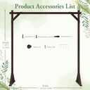 Fomcet 7.2FT Wooden Wedding Arch Stand Square Wood Arch Wedding Arbor for Ceremony Party Proposal Scene Garden Beach Forest Rustic Boho Decorations
