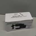 Stroller Cup Phone Holder Attachment, 3-in-1 Universal Cup Holder with Adjustable Phone Mount, Double Cup Holder for Walker Wheelchair Fits Most Donna, Uppababy, Bugaboo, Anti-Slip & Easy Install