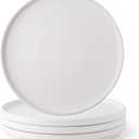 AmorArc Ceramic Dinner Salad Plates Set of 4, 8.5 Inch Reactive Matte Glaze Dish Set, Dessert, Salad, Appetizer, Small Dinner Plate, Microwave, Dishwasher Safe,Scratch Resistant,Matte White