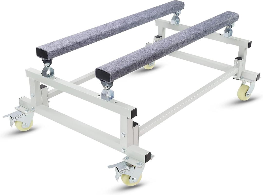 JY PERFORMANCE Watercraft PWC Dolly Boat Stand Storage Trailer Cart Dock Slipway Cart Adjustable Bunks W/ 4 Casters and 2 Brakes Carpeted to Prevent Scratch 1000lb Capacity