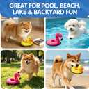 Floating Dog Squeaky Water Pool Toys Water Fetch Toys for Small Medium Dogs, Quick-Dry Waterproof, Machine Washable, Lake & Beach Interactive Summer Dog Toy Duck