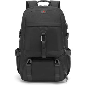 DUSLANG Travel laptop backpack, Extra Large 60L Traveling College Backpack,Large Capacity Backpack for Men Women,Fits 17 Inch Computer, USB Charging Port, Black (60l Black With Shoe Storage)