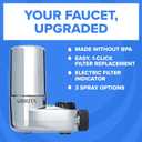 Brita Faucet Mount Water Filter System, Chrome, No-Wait Filtration, Easy Install, Multi-Use Tap Water Filter for Kitchens, Bathrooms & Small Spaces