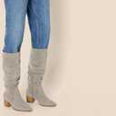Amazon Essentials womens Tall Block Heel Boots Size US 13WC (Gray)