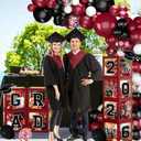 2026 Graduation Party Decorations Black and Maroon Class of 2026 Balloon Boxes with Letters 2026 Grad & So Proud of You Congrats Grad Party Decorations 117pcs Balloons for Any Grades Class Grad Party