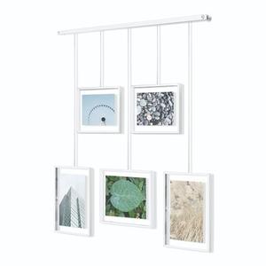 Umbra Exhibit Picture Frame Gallery Set, Adjustable Wall Collage Displays Five Photos (Two 4x6" and Three 5x7"), Set of 5, White Umbra Exhibit Picture Frame Gallery Set, Adjustable Wall Collage Displays Five Photos (Two 4x6" and Three 5x7"), Set of 5, White