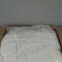 puredown Goose Feather Down Comforter Full/Queen Size - All Season Duvet Insert Ultra Fluffy Soft 100% Cotton Shell Cover, Hotel Collection Comforters 500 Thread with Ties(Stripe White, 90x90'')