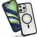Catalyst Influence Case for iPhone 16 Pro Max, Military Grade Drop Protection Slim Case for iPhone 16 Pro Max with Wrist Lanyard, Compatible with Magsafe, Crystal Clear Back Protective Case Cover (Black)