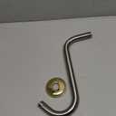 HarJue S Shaped Shower Arm, High Rise Shower Head Extension Pipe Standard 1/2" Connection with Flange, Awesome Shower Experience-Stainless Steel Bathroom Accessory(10 Inch S Shape, Brushed Nickel)