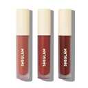 SHEGLAM Matte Allure 3 Pcs Mini Liquid Lipstick Set Nourishing Sunflower Oil Reduce Lip Fine Lines Long Lasting Travel Liquid Lip Stick