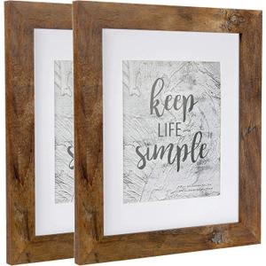 Rotten Brown 8x10 inch Picture Frame Wide Molding - Wall Mounting Material Included