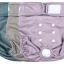 wegreeco Washable Reusable Premium Dog Diapers, Pack of 3, Small Dog Puppy & Doggy Diapers Female, Dog Period Panties Diapers Female in Heat Large
