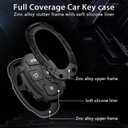 7 Buttons Compatible with Hyundai Key Fob Cover Accessories, Fits for Sonata Santa Fe Tucson KONA Grandeur Ioniq 6,Heavy Metal Key Fob Cover for Hyundai (7 Buttons)