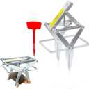Mole Trap,Reusable Gopher Trap,Heavy-Duty Galvanized Steel Scissor,Quick and Easy Setup for Lawns (Silver)