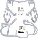 Worldmotop Sliver Highway Crash Bars Engine Guard Replacement for BMW R1200GS R1200 GS 2008-2012 Upper and Lower Guard(Sliver)