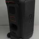 JBL PartyBox Stage 320 - Portable Party Speaker with Telescopic Handle & Wide, Sturdy Wheels, Powerful JBL Pro Sound, Futuristic lightshow, Up to 18 Hours of Play time, Splash Proof (Black)