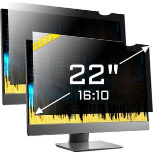 ZYY 2 PACK Computer Monitor Privacy Screen 22 Inch for 16:10 Aspect Ratio Desktop, Removable Monitor Anti Glare & Privacy Filters, Anti Spy Shield, UV Screen Protector, Anti Scratch Film