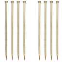 16 Inch Rebar Stakes,8 Pack Metal Rebar Support，1/2 Inch Diameter Galvanized Steel Ground Anchors，Heavy Duty Plant Support Garden Stake for Speed Bump, Wheel Stop, Tent...